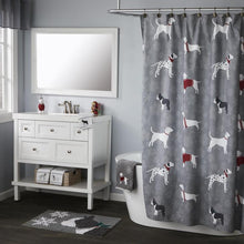 Load image into Gallery viewer, Dog Themed Bathroom Decor, Dog Christmas Shower Curtain