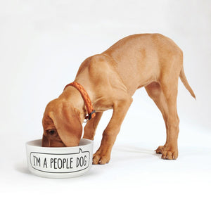 I Am A People Dog Food Bowl