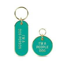 Load image into Gallery viewer, Dog Person Gifts, Dog Person Keychain, People Dog Collar Tag