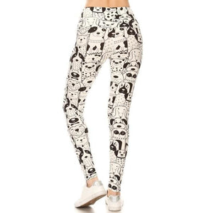 Dog Print Tights For Adults