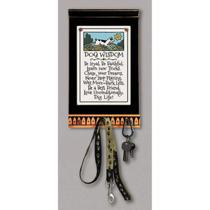 Unique Gifts for Dog Owners, Funny Dog Wall Art Key Holder With Dog Wisdom Quotes
