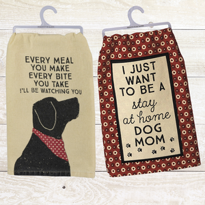 100% Cotton Kitchen Towels Printed with Cute Kitchen Sayings Just Roll  With It