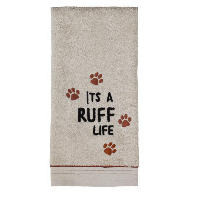 Gifts For Dog Lovers, It's A Ruff Life Dog Themed Hand Towel