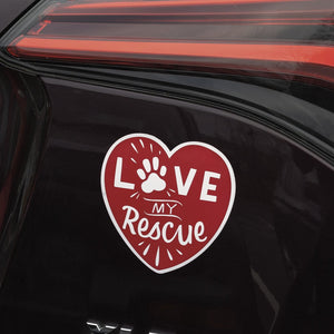 Love My Rescue Car Magnet