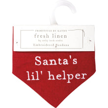 Load image into Gallery viewer, Dog Christmas Costume, Santa&#39;s Lil&#39; Helper Dog Christmas Bandana