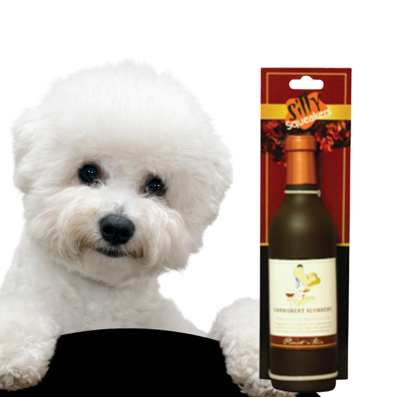 Wine Bottle Dog Toy, Red Wine Dog Toy With A Squeaker