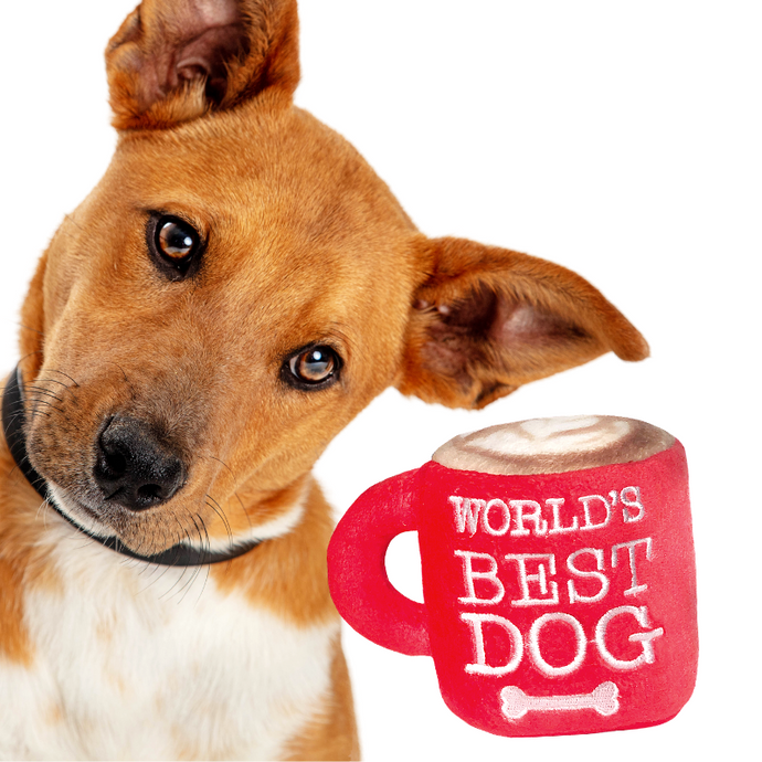 Funny Dog Toys for Large Dogs, World's Best Dog Toy, Coffee Mug Dog Toy